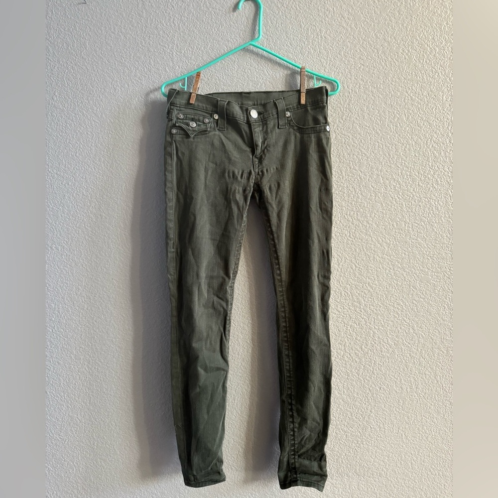 True Religion Women’s Green Skinny Jens